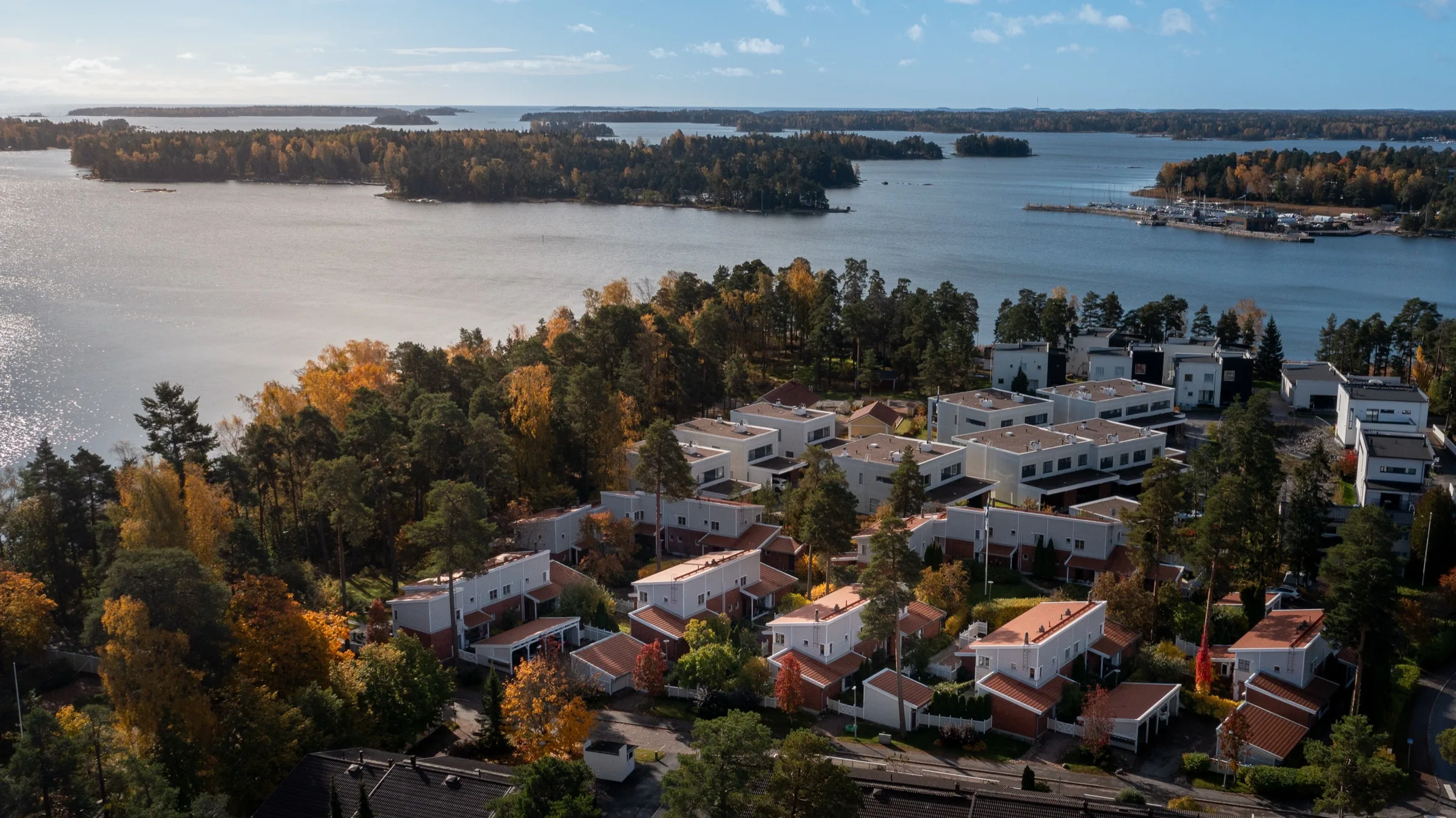 Maalauspartio työntekijä maalaamassa taloa